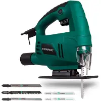 Vonroc Stichsäge 550W | Mit 5 Sägeblätter und Werkzeugtasche
