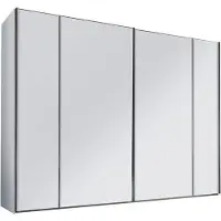 STAUD Schwebetürenschrank "Sonett 100 G, Made in Germany", weiß, B:270cm H:240cm T:68cm, Holzwerkstoff, Schränke, Schwebetürenschrank, mit vier verschiedenen Ausstattungsvarianten
