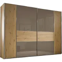 STAUD Schwebetürenschrank "Sonett 321C, Made in Germany", braun (eiche, mocca), B:270cm H:240cm T:68cm, Holzwerkstoff, Schränke, Schwebetürenschrank, mit vier verschiedenen Ausstattungsvarianten