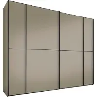 STAUD Schwebetürenschrank "Sonett 200 G, Made in Germany", beige (sand), B:298cm H:222cm T:68cm, Holzwerkstoff, Schränke, Schwebetürenschrank, mit vier verschiedenen Ausstattungsvarianten