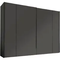 STAUD Schwebetürenschrank "Sonett 100 G, Made in Germany", grau (vulkan), B:298cm H:240cm T:68cm, Holzwerkstoff, Schränke, Schwebetürenschrank, mit vier verschiedenen Ausstattungsvarianten