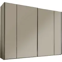 STAUD Schwebetürenschrank "Sonett 100 G, Made in Germany", beige (sand), B:270cm H:222cm T:68cm, Holzwerkstoff, Schränke, Schwebetürenschrank, mit vier verschiedenen Ausstattungsvarianten