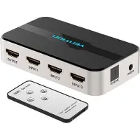 Vention HDMI-Umschalter 3 in 1 Ausgang AFJH0 4K mit Audiotrennung (Grau)