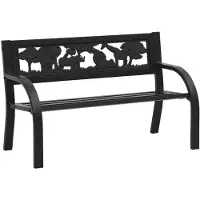 vidaXL Kinder-Gartenbank 86 cm Stahl