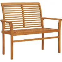 vidaXL Gartenbank 112 cm Massivholz Teak