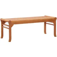 vidaXL Gartenbank 2-Sitzer 120 cm Massivholz Eukalyptus