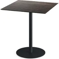 Veba Urban Terrassentisch Schwarz gestell + Riverwashed Wood HPL 70x70 cm