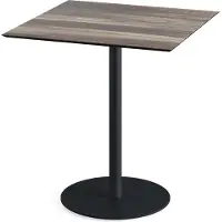Veba Urban Terrassentisch Schwarz gestell + Tropical Wood HPL 70x70 cm