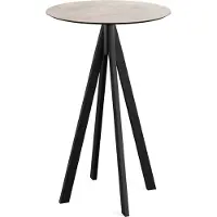 Veba Infinity Stehtisch Schwarz gestell + Moonstone HPL Ø70 cm