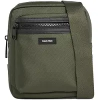 Calvin Klein Grüne Herrentasche aus recyceltem Polyester mit Schulterriemen