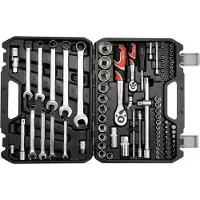 YATO Werkzeugkoffersatz 82-teilig 1/2" und 1/4" AS-DRIVE Steckschlüssel
