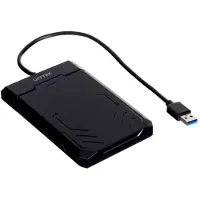 UNITEK Y-3036, HDD / SSD-Gehäuse, 2.5", SATA, Serial ATA II, Serial ATA III, 5 Gbit/s, USB Anschluss, Schwarz