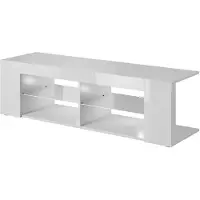 Cama RTV TEXAS, Weiß, Partikelbord, Weiß, Partikelbord, 2 Regale, Laminat
