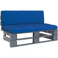 vidaXL Outdoor-Mittelsofa Paletten Imprägniertes Kiefernholz Grau