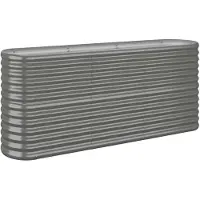 vidaXL Hochbeet Verzinkter Stahl 152x40x68 cm Grau