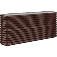vidaXL Hochbeet Verzinkter Stahl 152x40x68 cm Braun