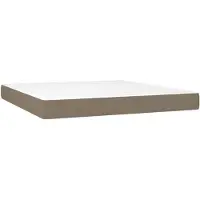 vidaXL Taschenfederkernmatratze Mittel Taupe 180x200x20 cm Stoff