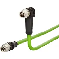 METZ CONNECT Verbindungsleitung M12 ST-M12 ST, 8-pol X-kodiert, gerade-gewinkelt, 2 m