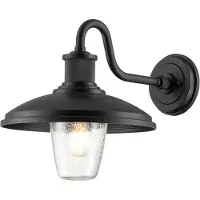 Kichler Außen Wandlaterne, Alu Stahl schwarz, Glas klar, H 33,1 cm