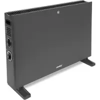 Vonroc Elektroheizung - Konvektorheizung - Mit eingebautem Heizkörperlüfter - 2 Stufen: 1250W/2000W - Einstellbarer Thermostat - Beheizt Räume bis zu 24m2 - Modernes Design - Weiß