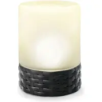 Esotec Dekorative Solar Tischleuchte Rattan Style aus Glas wetterfest 102075
