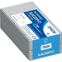 Epson SJIC22P(C): Ink cartridge for ColorWorks C3500 (Cyan), Cyan, 32,5 ml, 1 Stück(e)