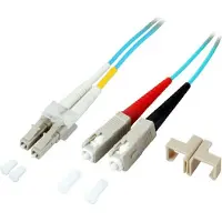 EFB Elektronik O0314.40 Duplex Jumper LC-SC 50/125μ, OM3, LSZH, aqua, 2.0mm, 40m O031440