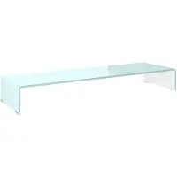 vidaXL TV-Aufsatz/Monitorerhöhung Glas Grün 100x30x13 cm