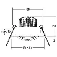 Brumberg LED-Einbaustrahler Tirrel-S, on/off, titan matt