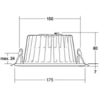 Brumberg LED-Einbaudownlight Lydon Midi, weiß, DALI, 4.000 K