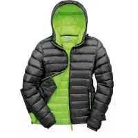 Result R194F | Ladies Snow Bird Padded Jacket - Farbe: Black/Lime - Größe: M