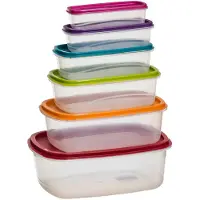 5 Five Food-Behalter nestbar - 6-teilig - BPA-frei - Mahlzeitenvorbereitung - wiederverwendbar - vers