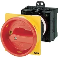 Eaton Hauptschalter, T0, 20 A, Zwischenbau, 4 Baueinheit(en), 7-polig, NOT-AUS-Funktion, mit rotem Drehgri