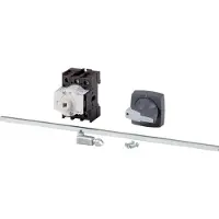 Eaton 172772 Hauptschalter, P1, 25 A, Zwischenbau, 3-polig, HALT-Funktion, mit schwarzem Drehgriff und Sperrkranz (K-Serie), abschließbar in