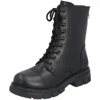 Rieker Damenschuhe Stiefel Schnürer Schwarz Freizeit