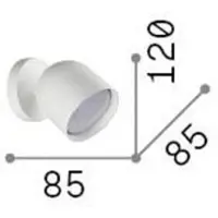 Ideal Lux Wandleuchte Dodo schwarz 1-flammig Metall Ø 8,5 cm