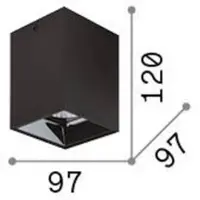 Ideal Lux LED-Downlight Nitro Square weiß Höhe 12 cm, Metall