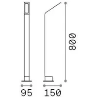 Ideal Lux LED-Wegelampe Agos schwarz 3.000 K Höhe 80 cm Alu