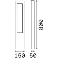 Ideal Lux Wegeleuchte Vega, braun, Aluminium, Höhe 80 cm