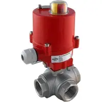 Tameson G1-1/2'' 24V AC 3-Wege L-Anschluss Elektrischer Kugelhahn aus Messing - BL3BAL