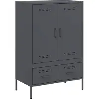 vidaXL Highboard Anthrazit 68x39x101,5 cm Stahl