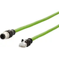 METZ CONNECT Verbindungsleitung M12 ST-RJ45 ST, 4-polig D-kodiert RJ45, 2 m