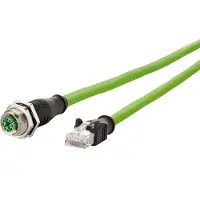 METZ CONNECT Verbindungsleitung M12 BU-RJ45 ST, 8-pol X-kodiert, gerade-gerade, 2 m
