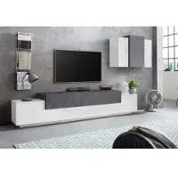 Altro Modernes Design Anthrazit Wandeinheit Weiß Wohnzimmer Corona Moby Report