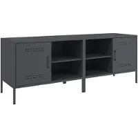 vidaXL TV-Schränke 2 Stk. Anthrazit 68x39x50,5 cm Stahl