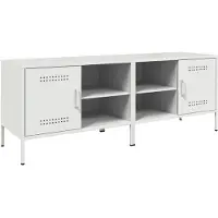 vidaXL TV-Schränke 2 Stk. Weiß 68x39x50,5 cm Stahl