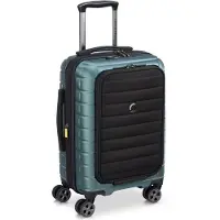 Delsey PARIS mit Laptopfach Shadow 5.0 Expandable 4DR Business Cabin Trolley 55 Vert petrol
