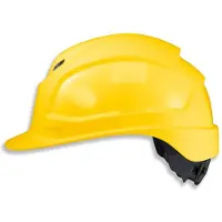 Uvex pheos IES Schutzhelm mit Lüftung - mit Drehradsystem - langer Schirm gelb 55 cm - 61 cm - 9772140 - gelb
