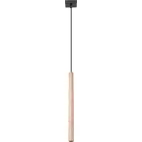 Sollux Pendelleuchten PASTELO 1 holz 1xG9 8W Stahl/Holz 120x3.5x3.5cm