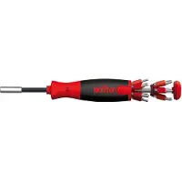 Wiha Schraubendreher mit Bit Magazin LiftUp 25 magnetisch gemischt mit 12 Bits, 1/4 zoll in SB-Kartonverpackung - 38605